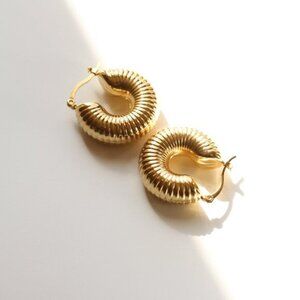14K Gold Filled Chunky Hoop Earrings
